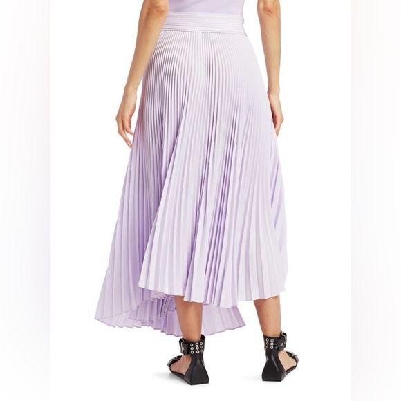 A.L.C. Arielle Pleated Asymmetric Midi Skirt Size 8 - Picture 3 of 15
